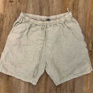 Men's Grand Greece Casual Linen Shorts in Light Tan